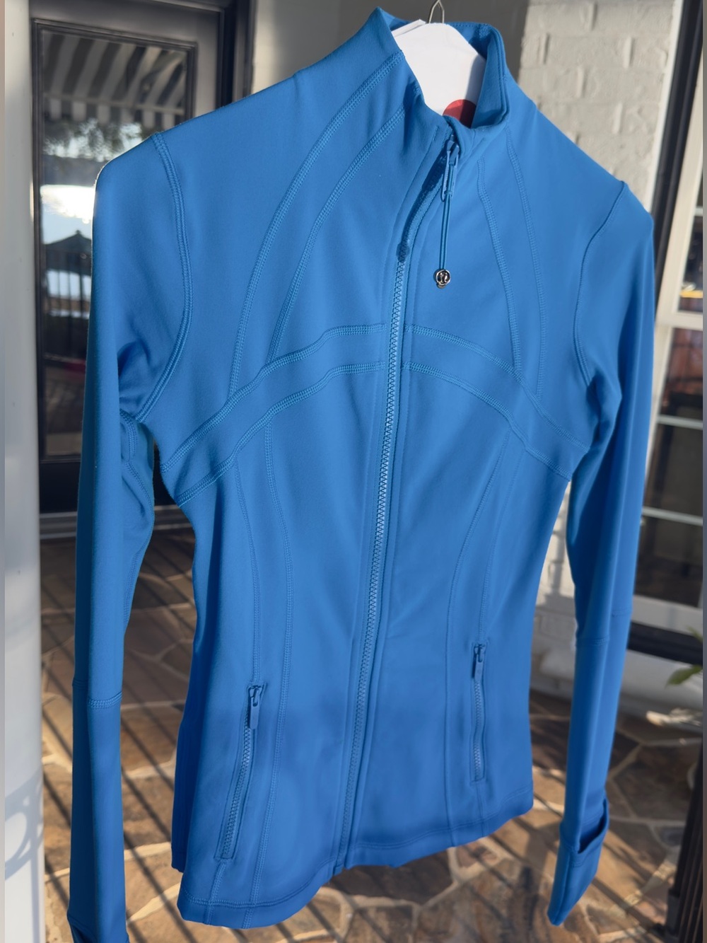 Lululemmon Women's Full-Zip Athletic Jacket in Bright Blue